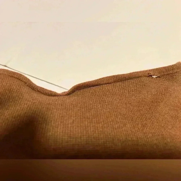 JCrew Factory Collarless sweater-blazer- Size XL Camel Brown - Picture 9 of 9